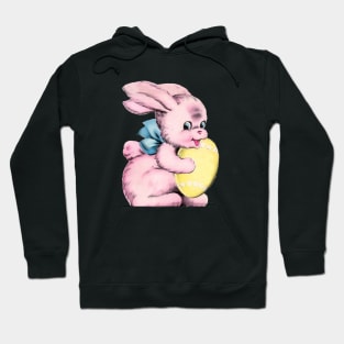 Pink Easter Bunny Rabbit Cute Adorable Egg Pastel Bow Hoodie